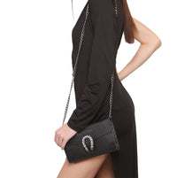 Vintage Black Luxury Rhinestone Designer Hand Bag