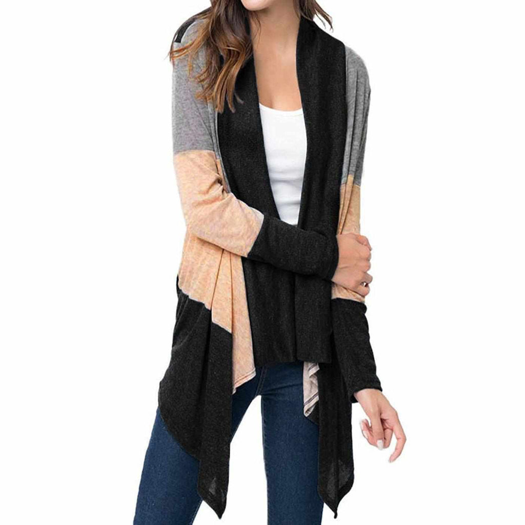 Black Casual Light Weight Cardigan Sweater Small / Black Cardigan Edgy Couture