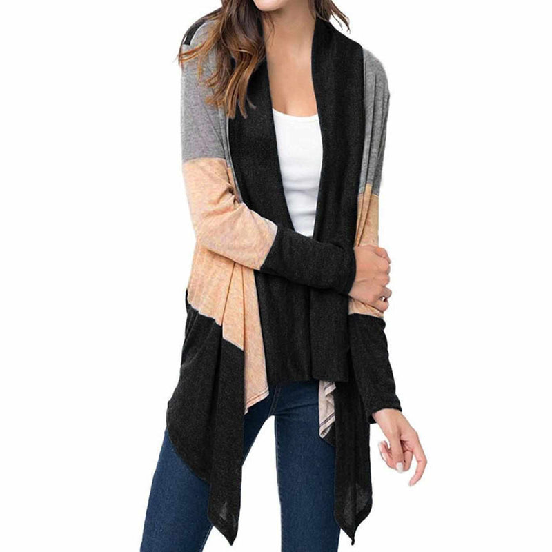 Black Casual Light Weight Cardigan Sweater Small / Black Cardigan Edgy Couture