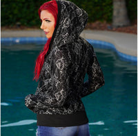 Trendy Golden Lace Fall Fashion Knit Sweater Jacket