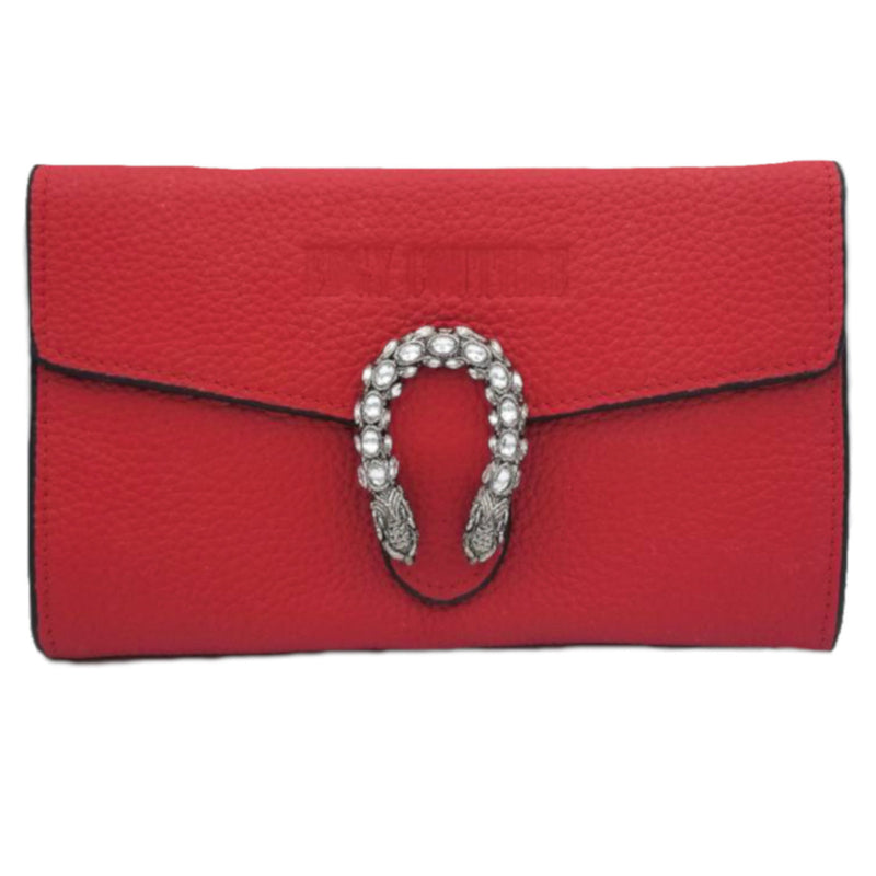 Vintage Red Luxury Rhinestone Studded Shoulder Chain Crossbody Bag